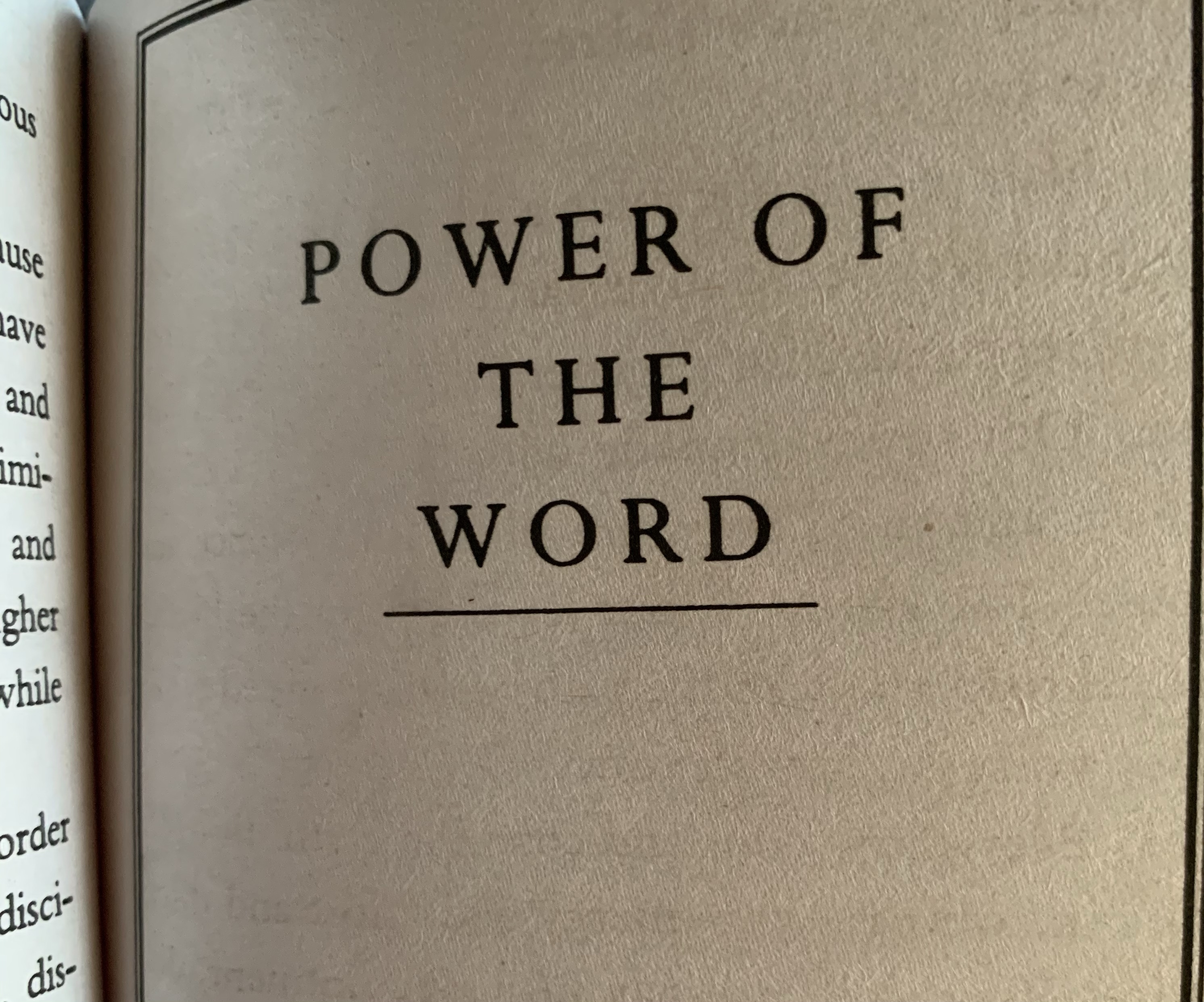 Keep knowing the power of the word!
