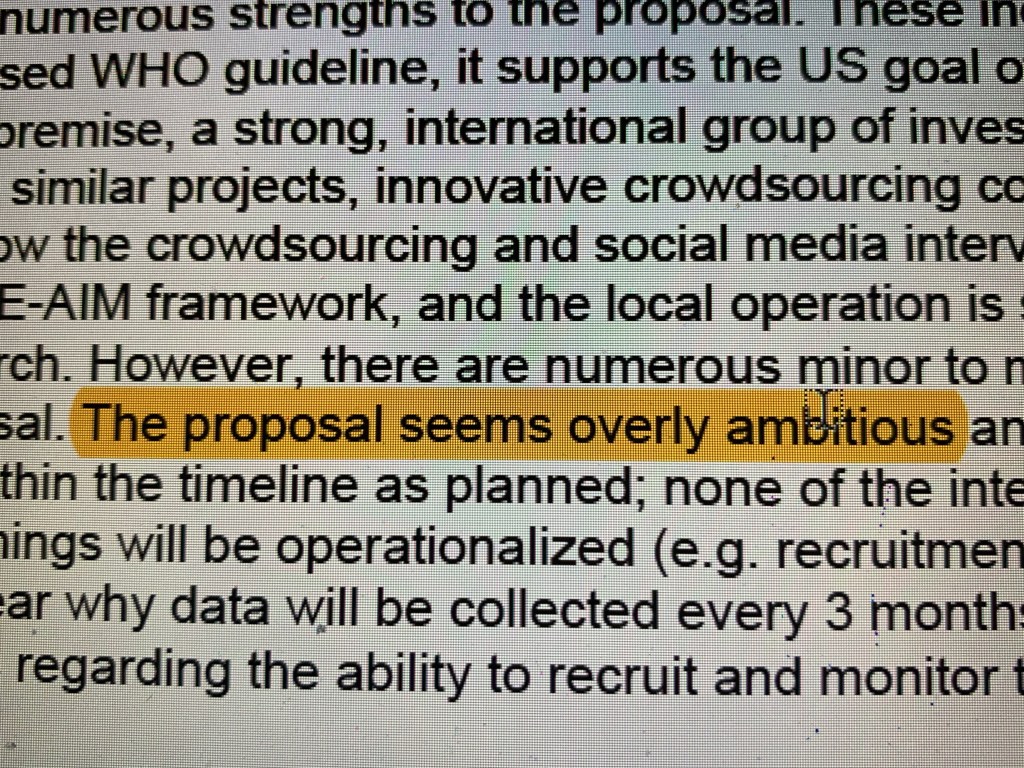 Keep being ambitious!