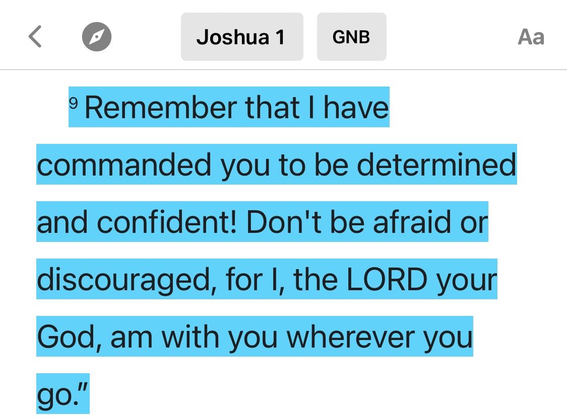 Keep being determined and confident!