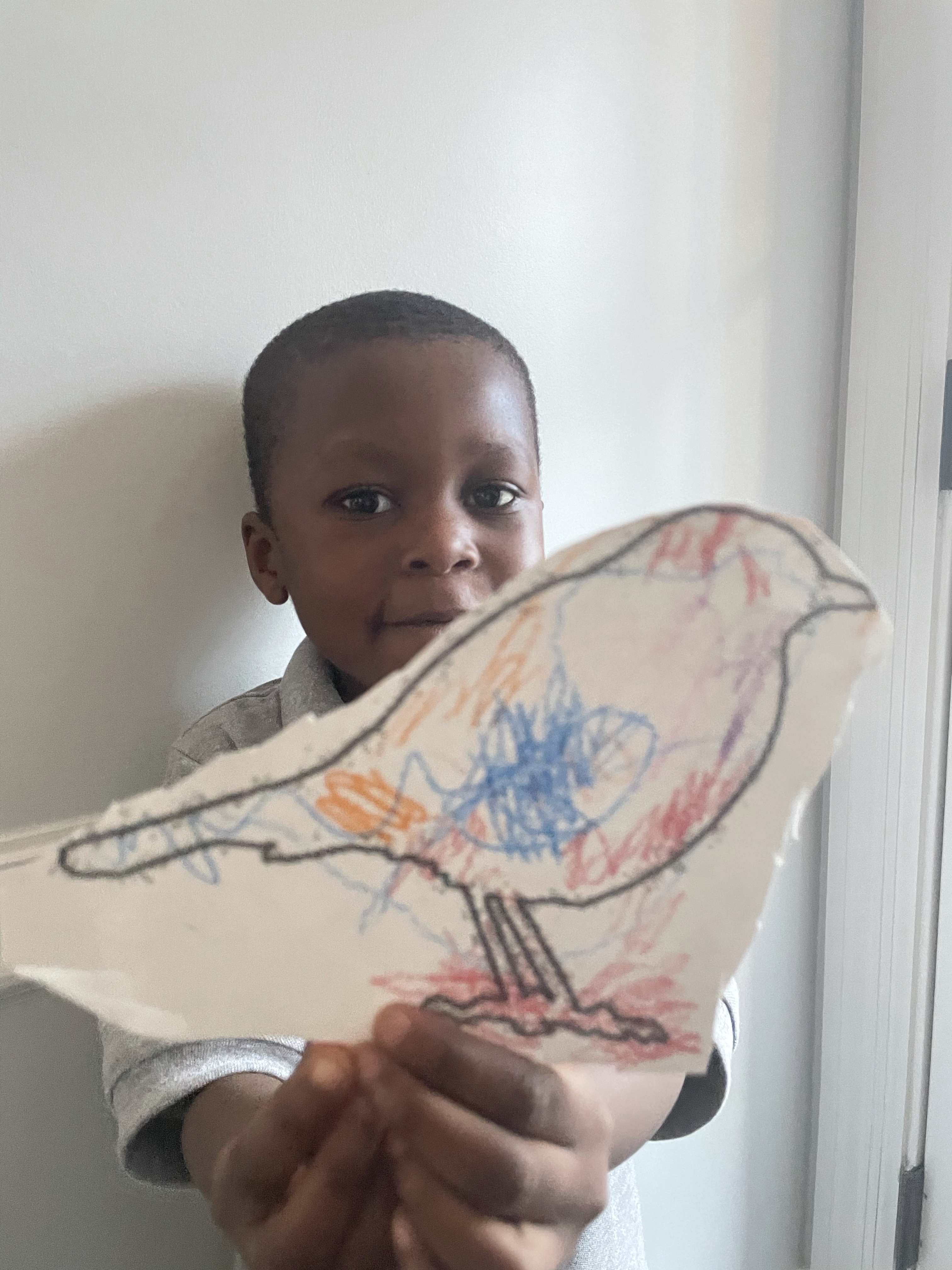 Keep art by children whether a simple bird or a powerful Thunderbird!