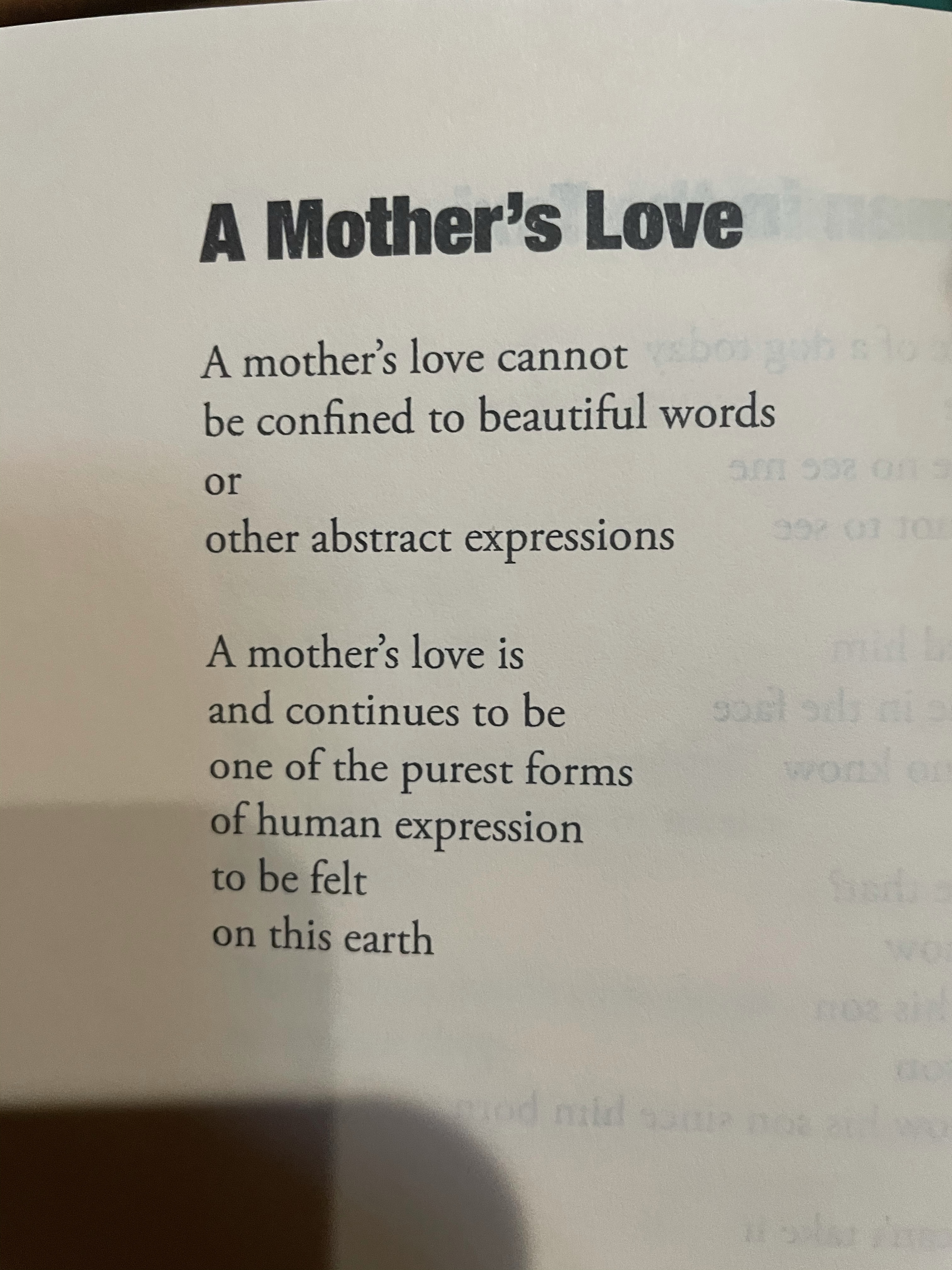 Keep a mother’s love!