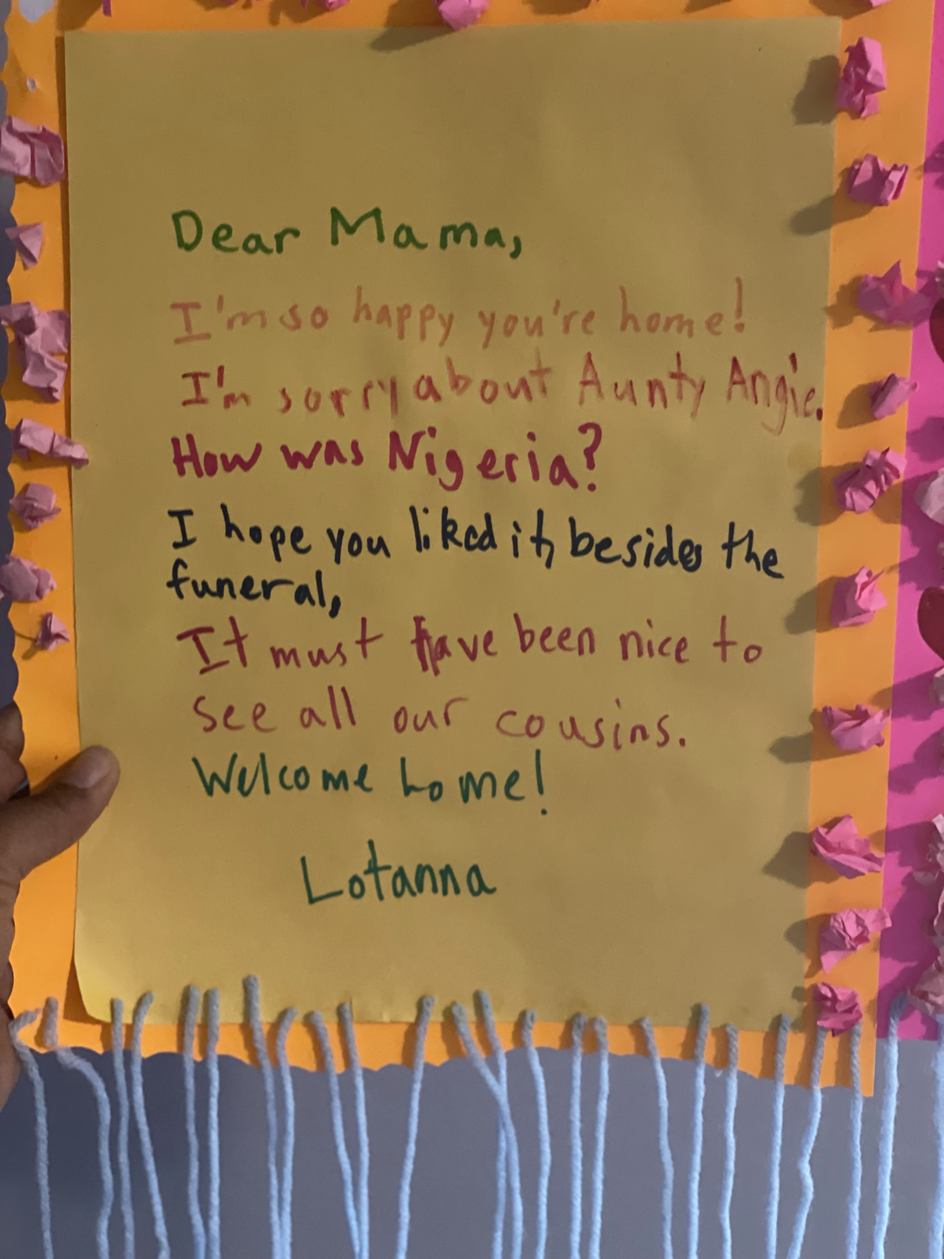 Keep welcoming mama home!