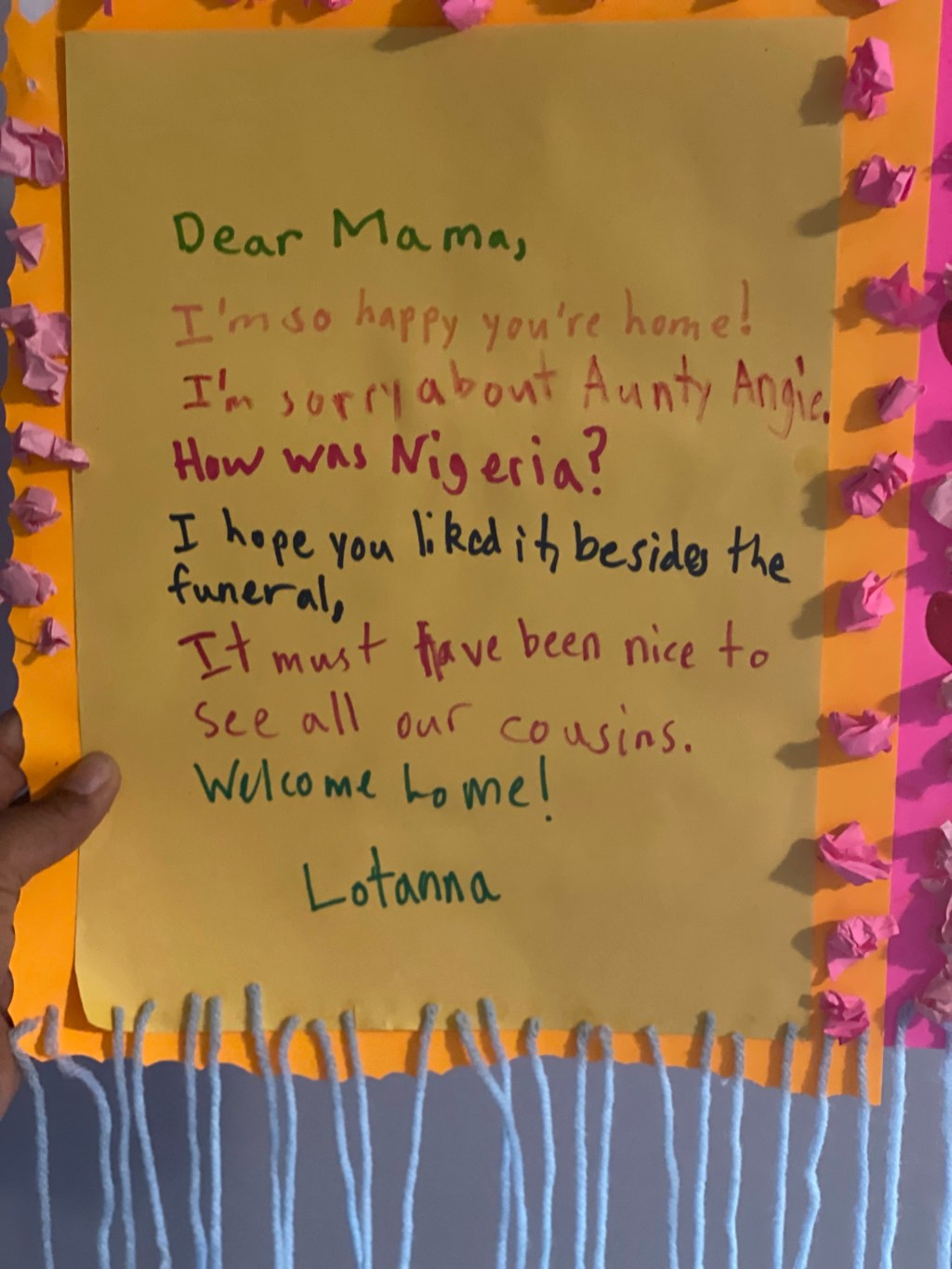 Keep welcoming mama&nbsp;home!