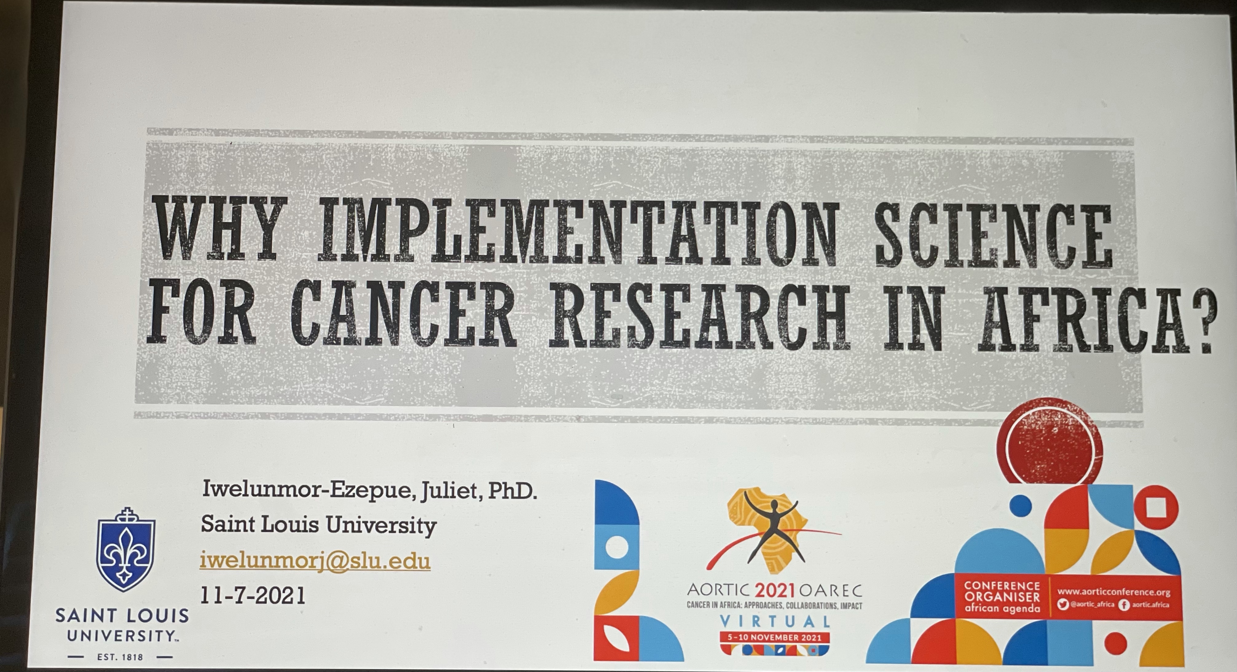 Keep stories with implementation science and cancer research in Africa.