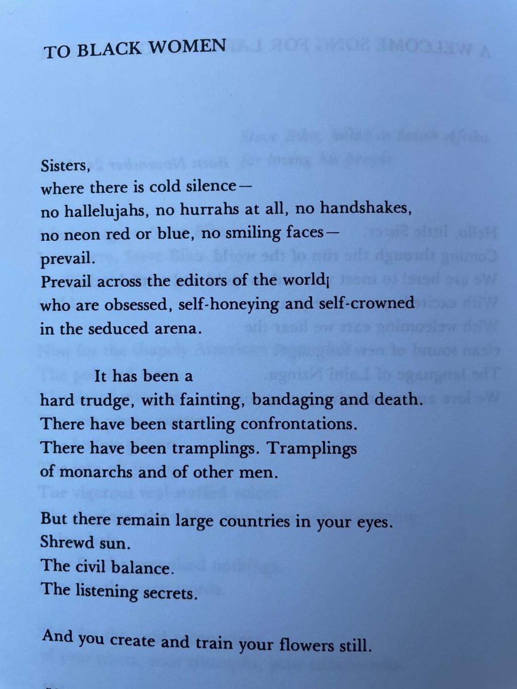 Keep prevailing Black women. Prevail like Gwendolyn Brooks&nbsp;demands!