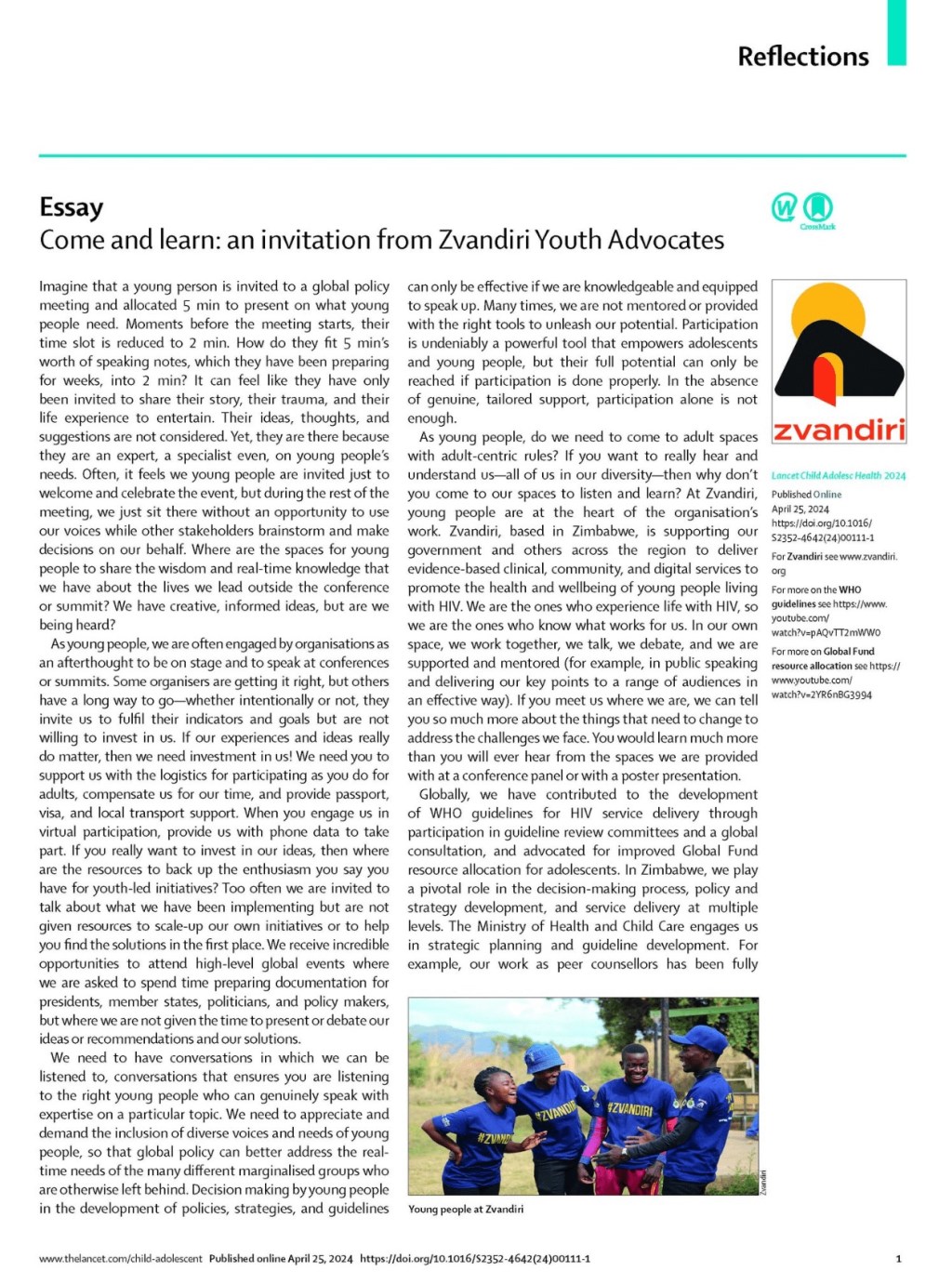 Keep listening and learning from young&nbsp;people!