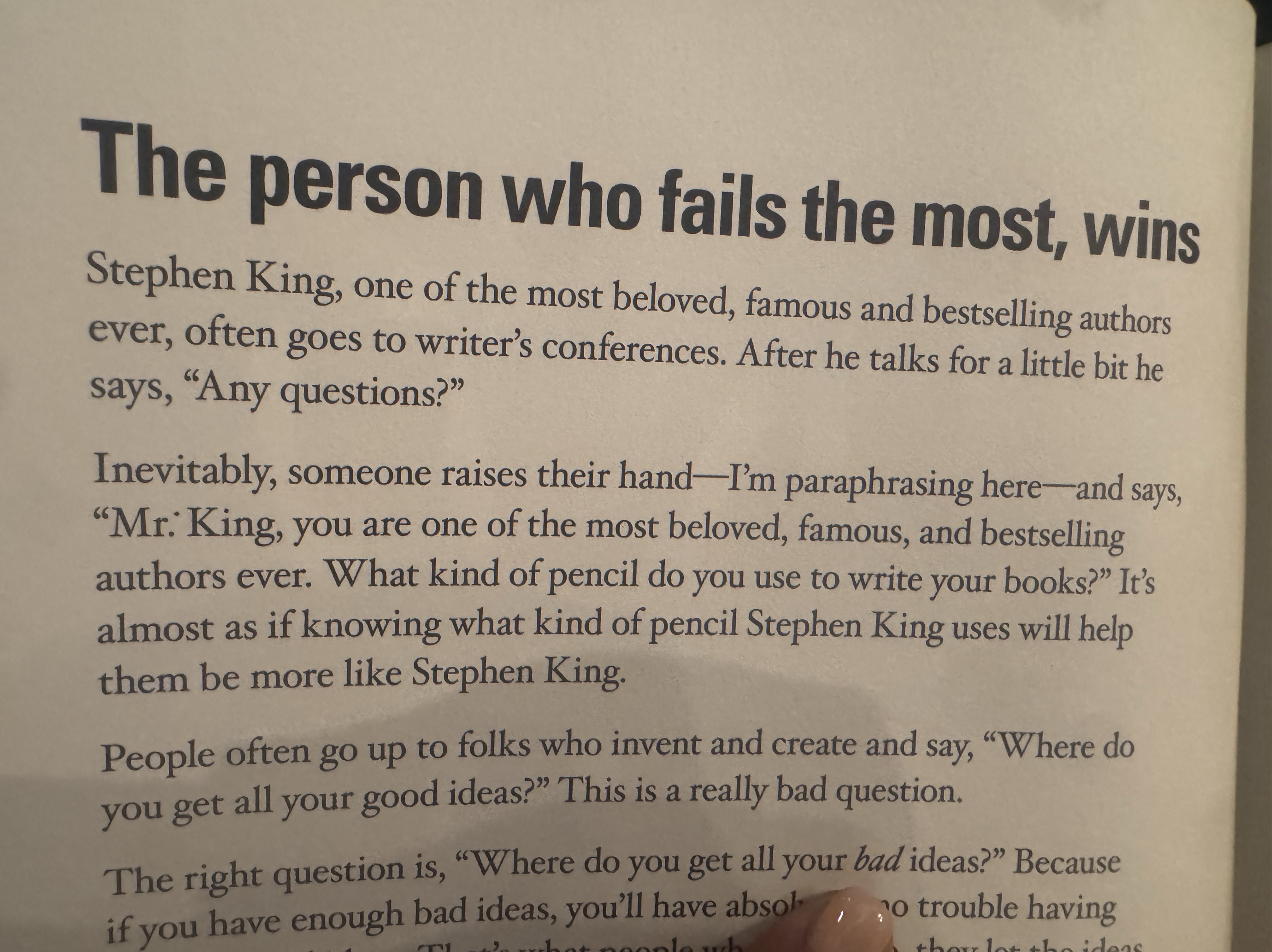 Keep all your failures!